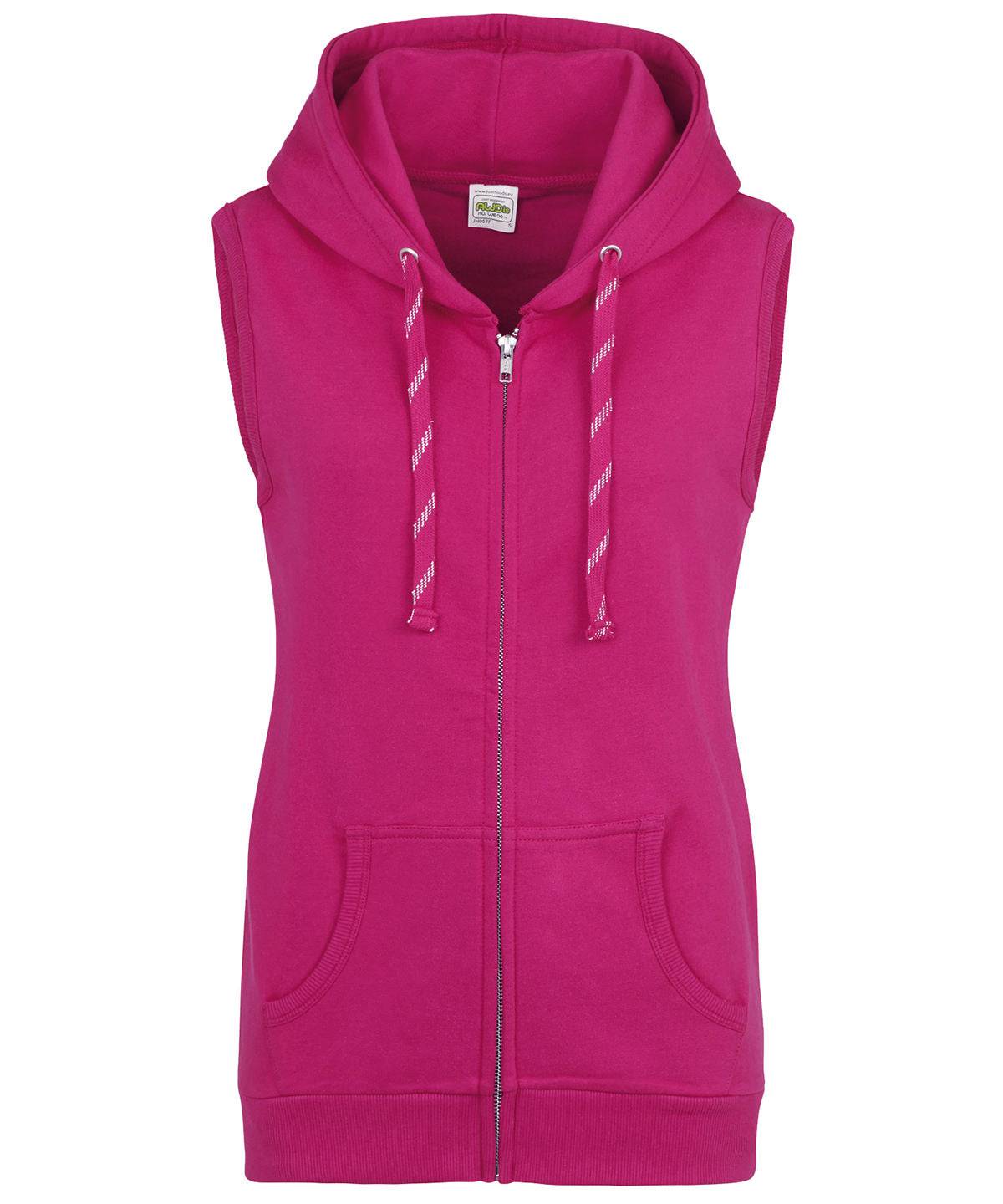 Hot Pink - Women's sleeveless zoodie