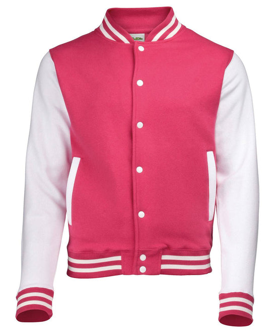 Hot Pink/White - Varsity jacket