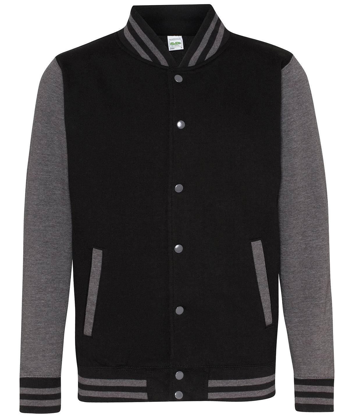 Jet Black/Charcoal - Varsity jacket