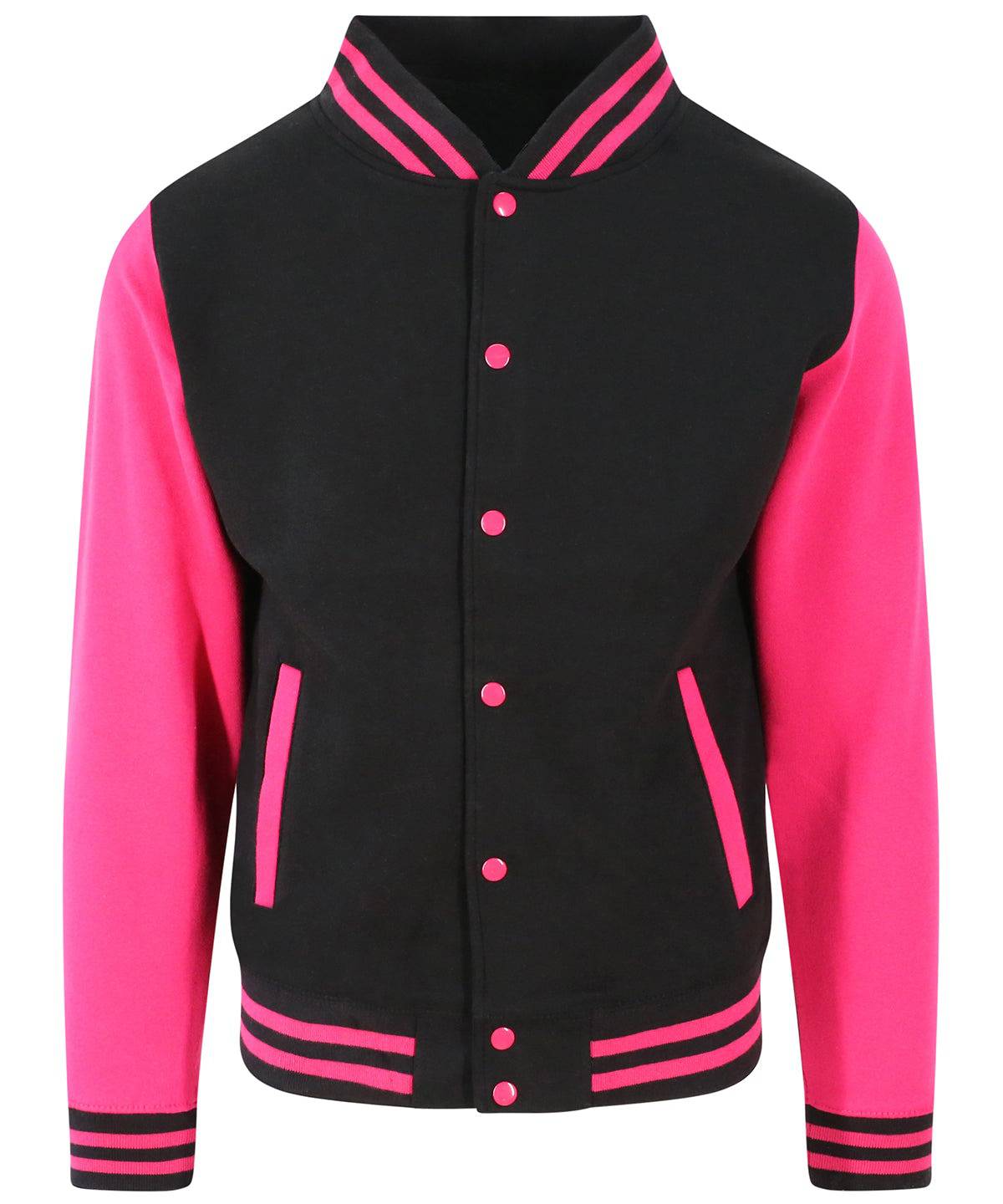 Jet Black/Hot Pink - Varsity jacket