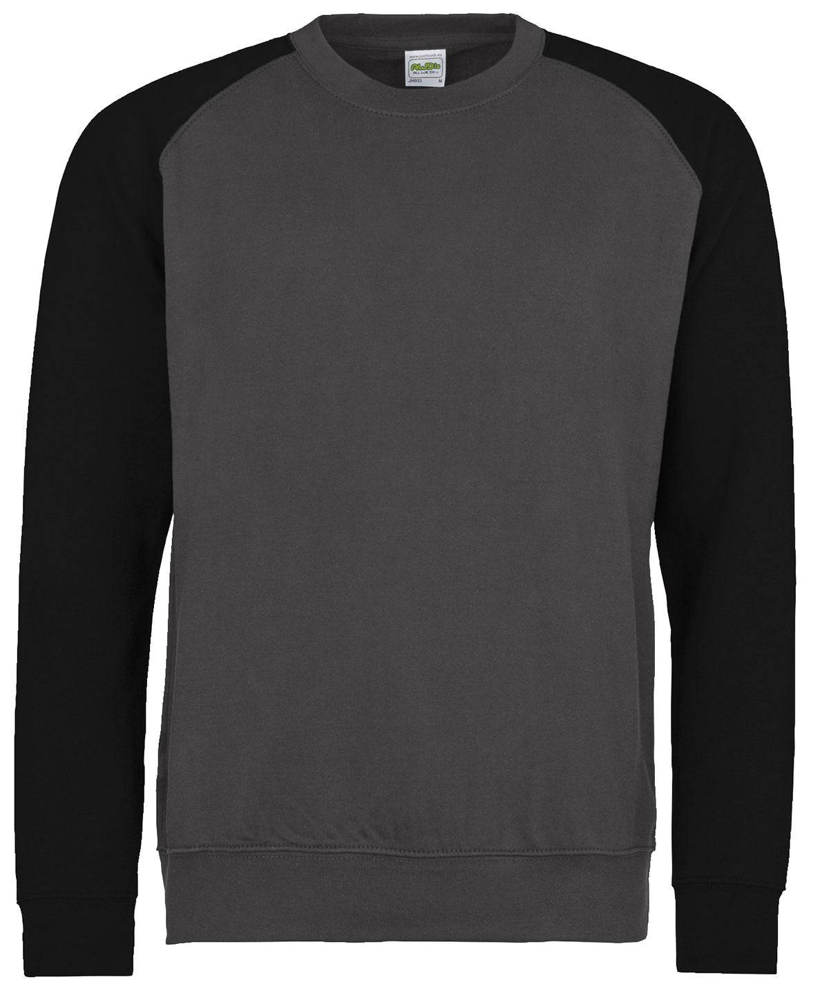 Charcoal/Jet Black - Baseball sweatshirt