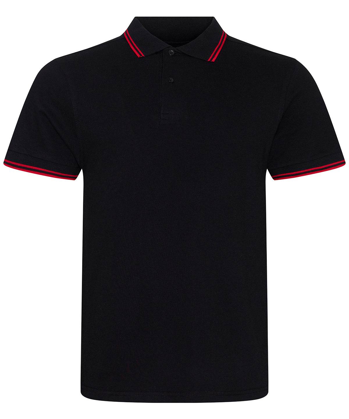 Black/Red - Stretch tipped polo