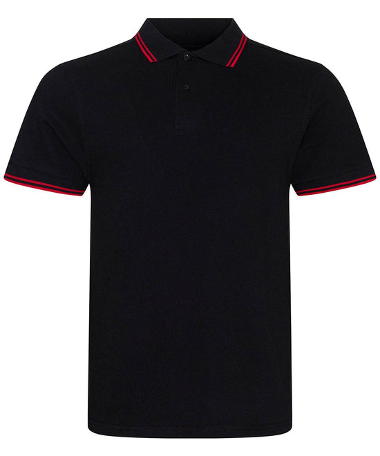 Black/Red - Stretch tipped polo