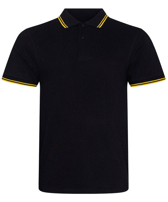 Black/Yellow - Stretch tipped polo