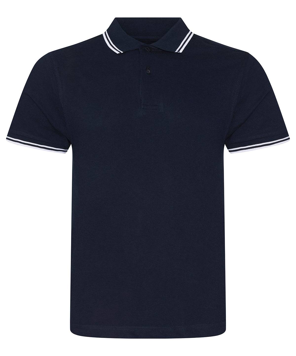 Navy/White - Stretch tipped polo