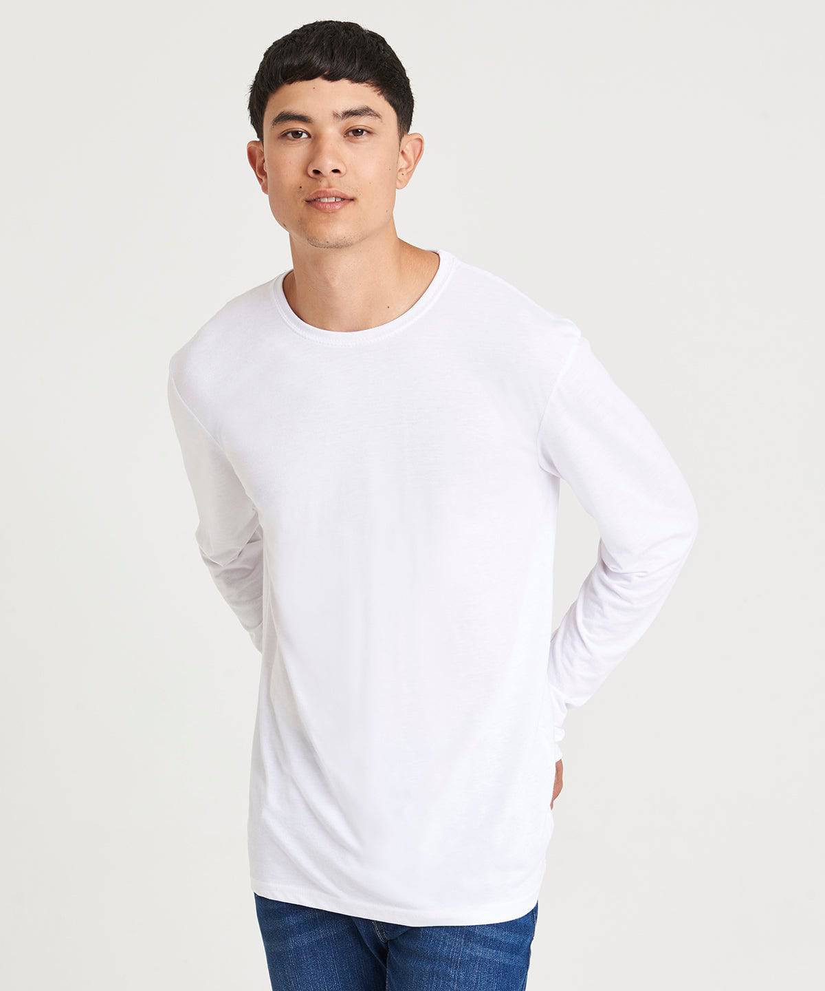 Solid White - Triblend T long sleeve