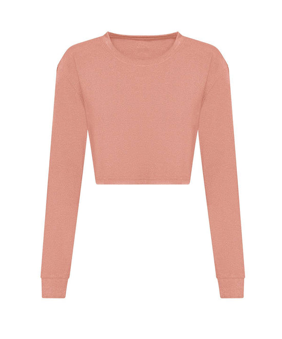 Dusty Pink - Women's long sleeve cropped T