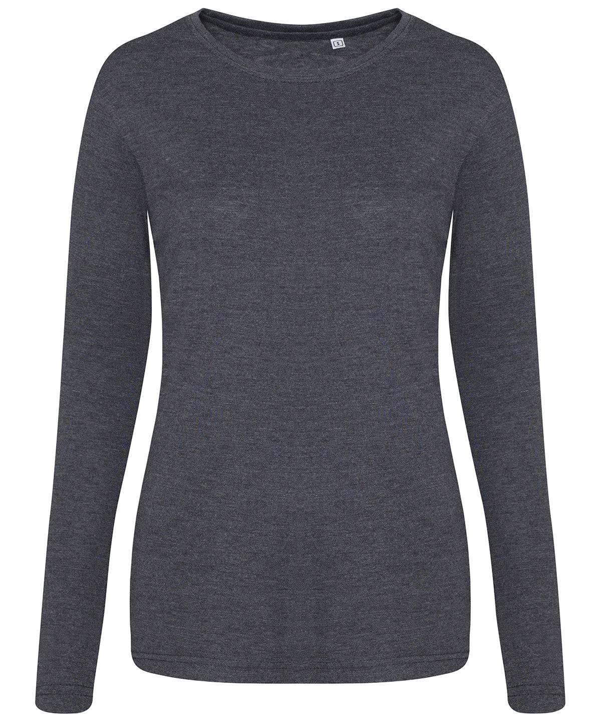 Heather Charcoal - Women's triblend T long sleeve