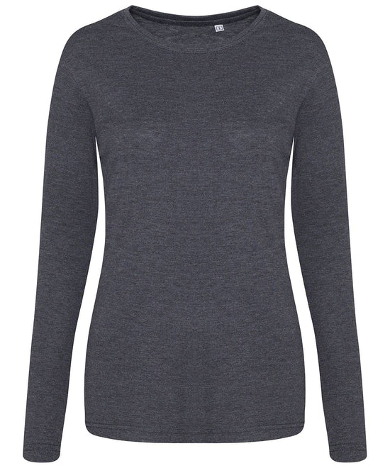 Heather Charcoal - Women's triblend T long sleeve