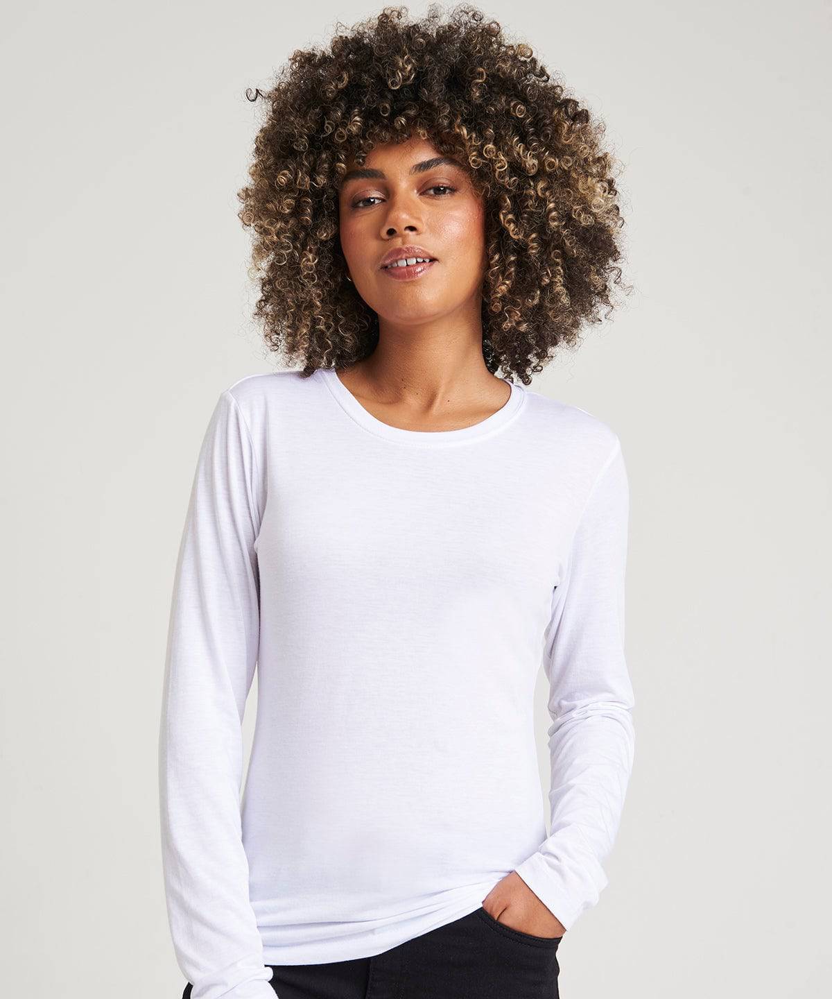 Heather Charcoal - Women's triblend T long sleeve