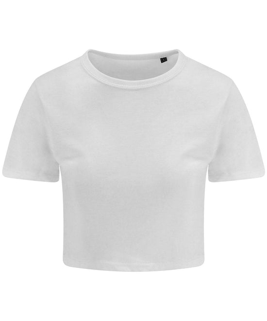 Solid White - Women's triblend cropped T