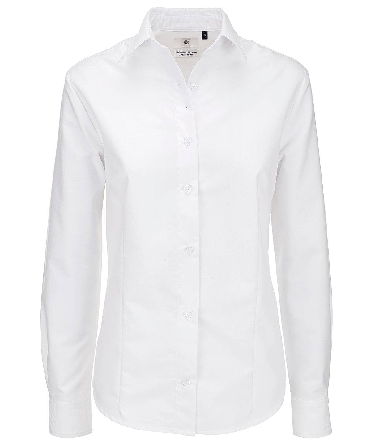 Load image into Gallery viewer, White - B&amp;amp;C Oxford long sleeve /women
