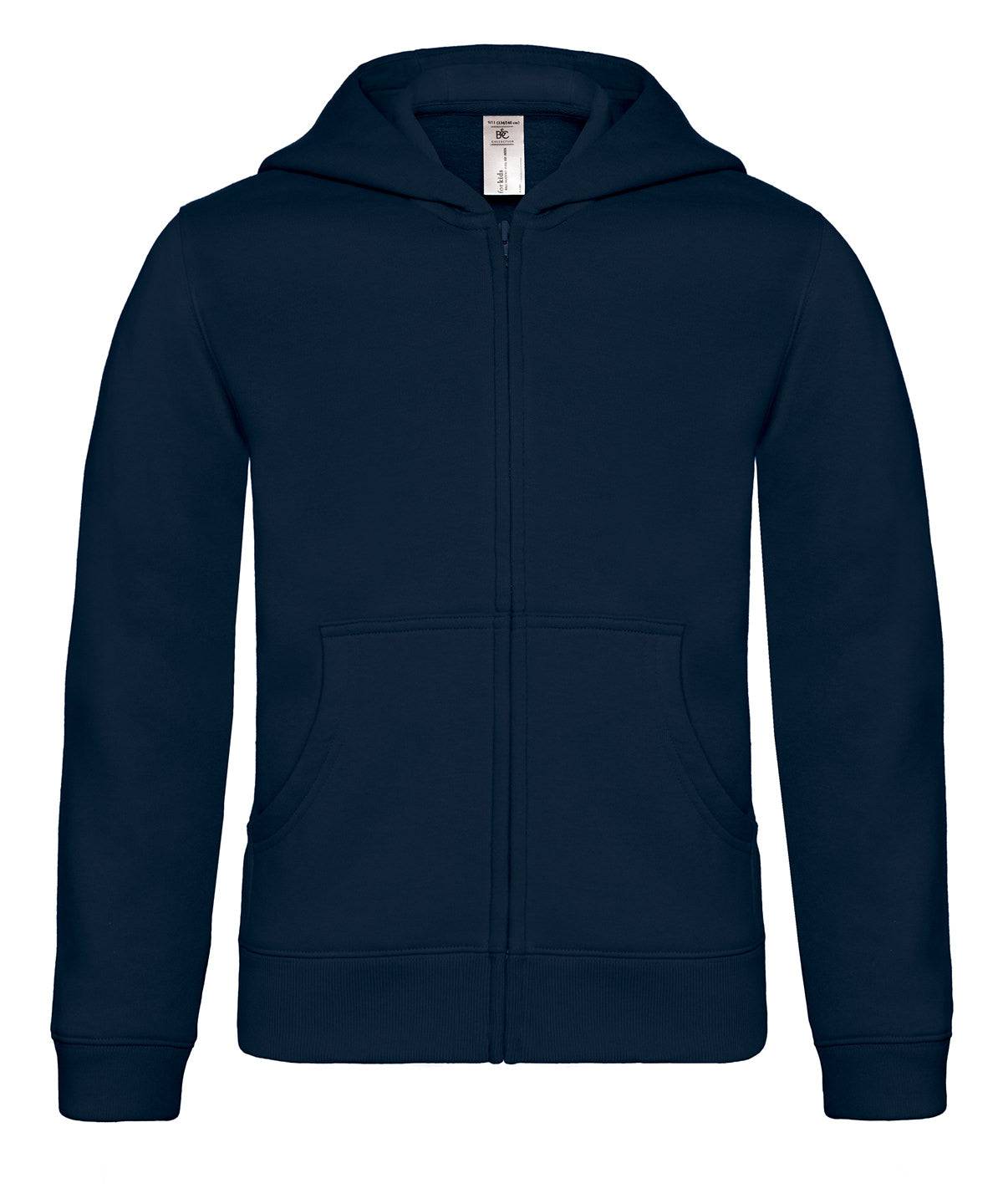 Navy - B&C Hooded full-zip /kids