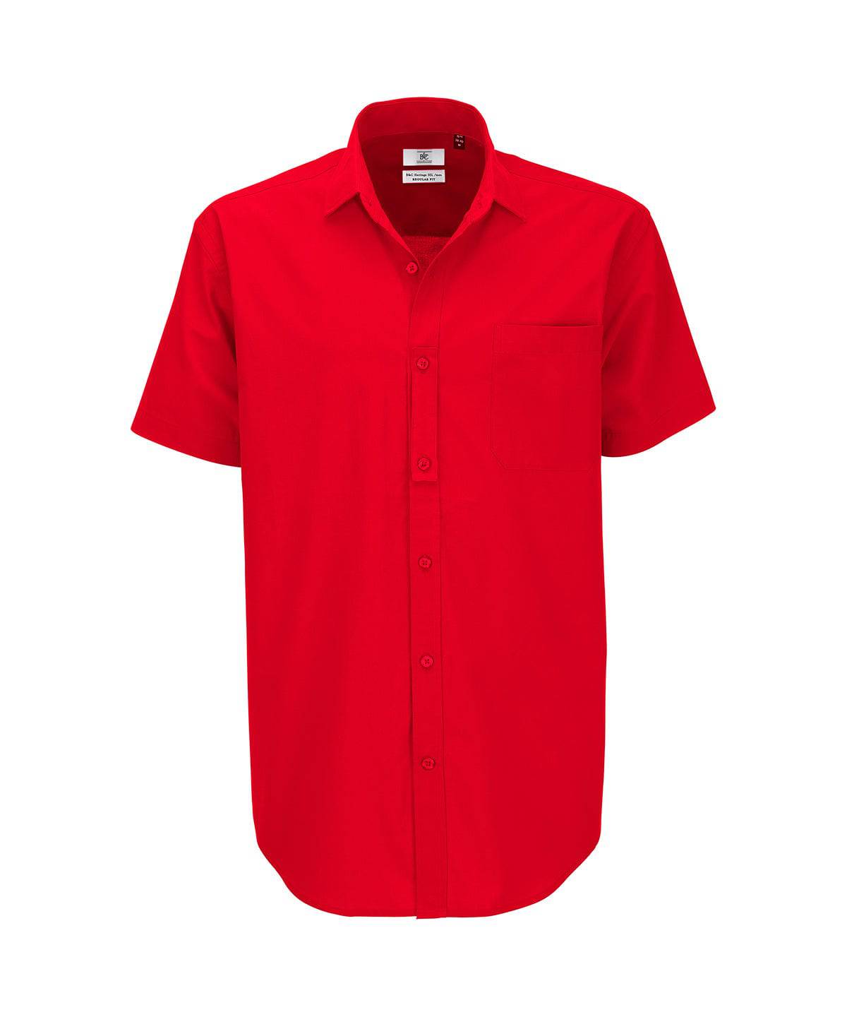 Deep Red - B&C Heritage short sleeve /men