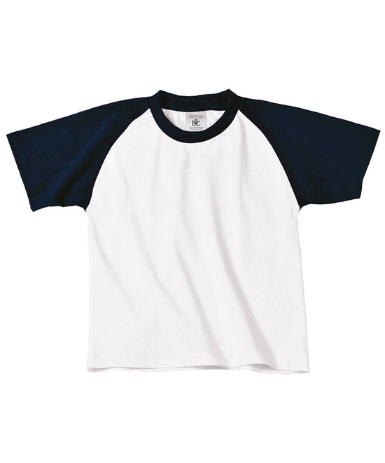 White/Navy - B&C Baseball /kids