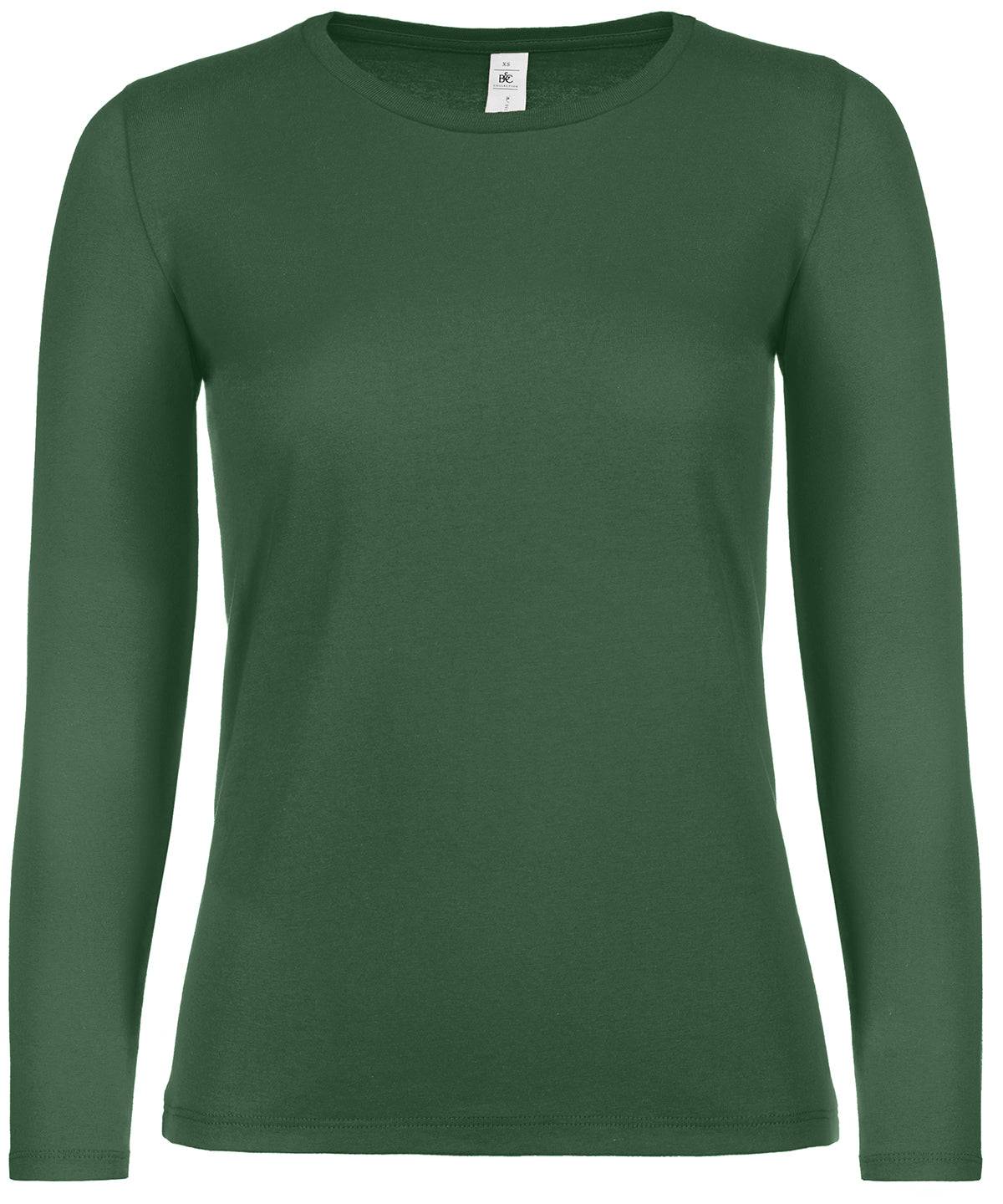 Load image into Gallery viewer, Bottle Green - B&amp;amp;C #E150 long sleeve /women
