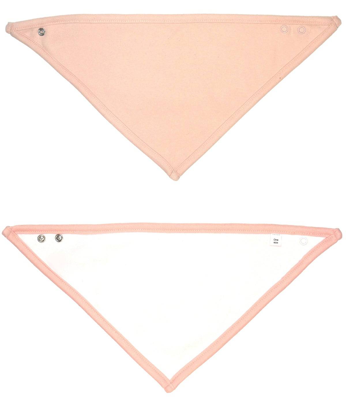 White/Powder Pink - Bandana bib