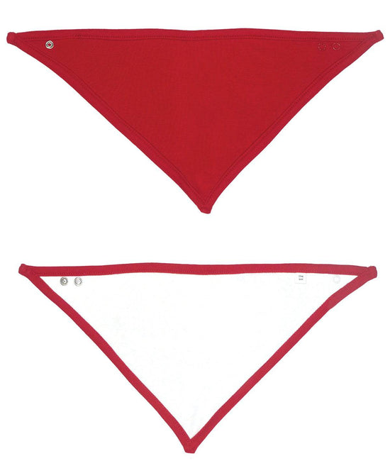 White/Red - Bandana bib