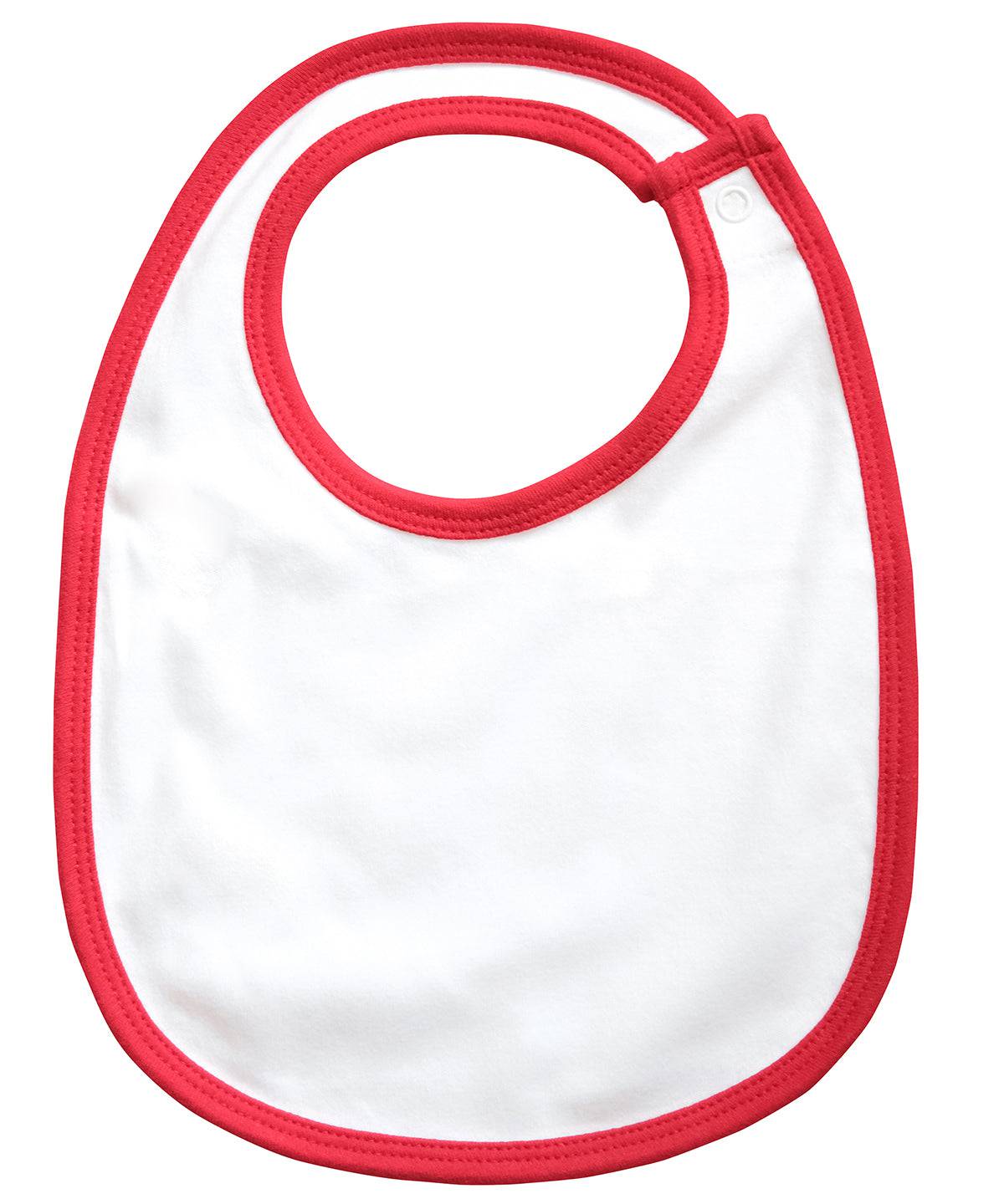 White/Red - Single layer bib