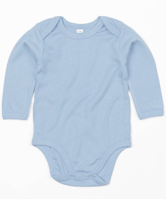 Organic Dusty Blue - Baby organic long sleeve bodysuit