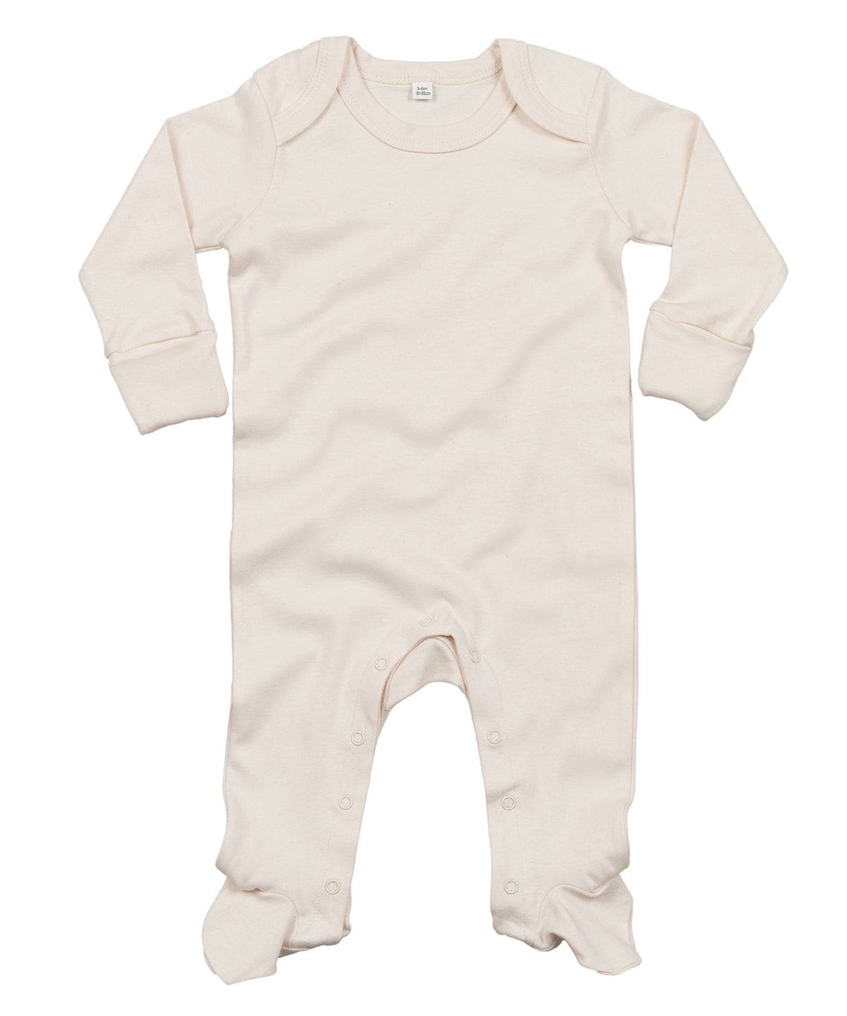 Organic Natural - Baby organic envelope sleepsuit with mitts