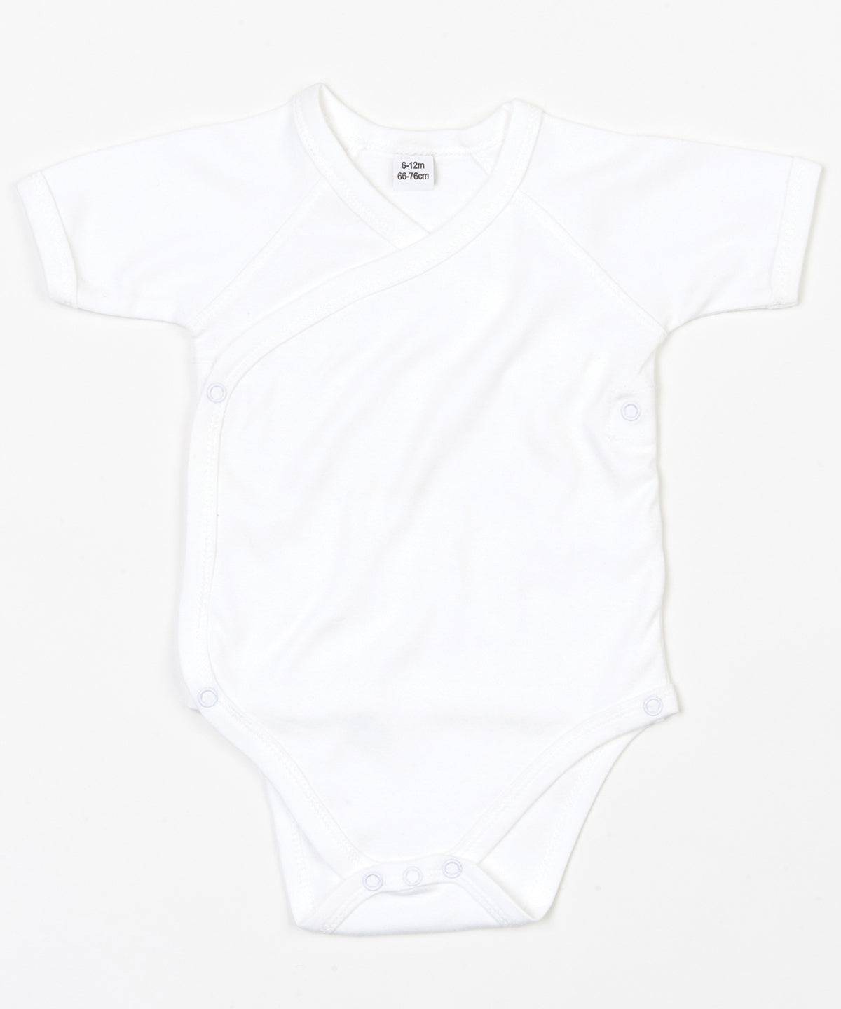 Organic White - Baby organic kimono bodysuit