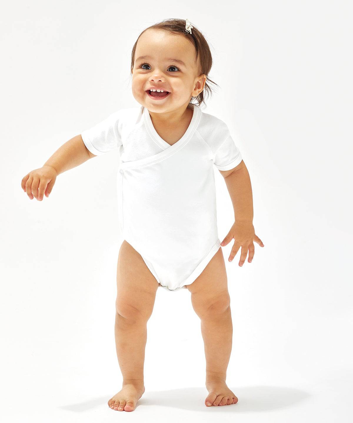 Organic White - Baby organic kimono bodysuit