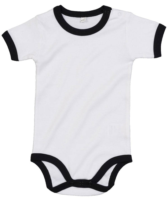 White/Black - Ringer bodysuit