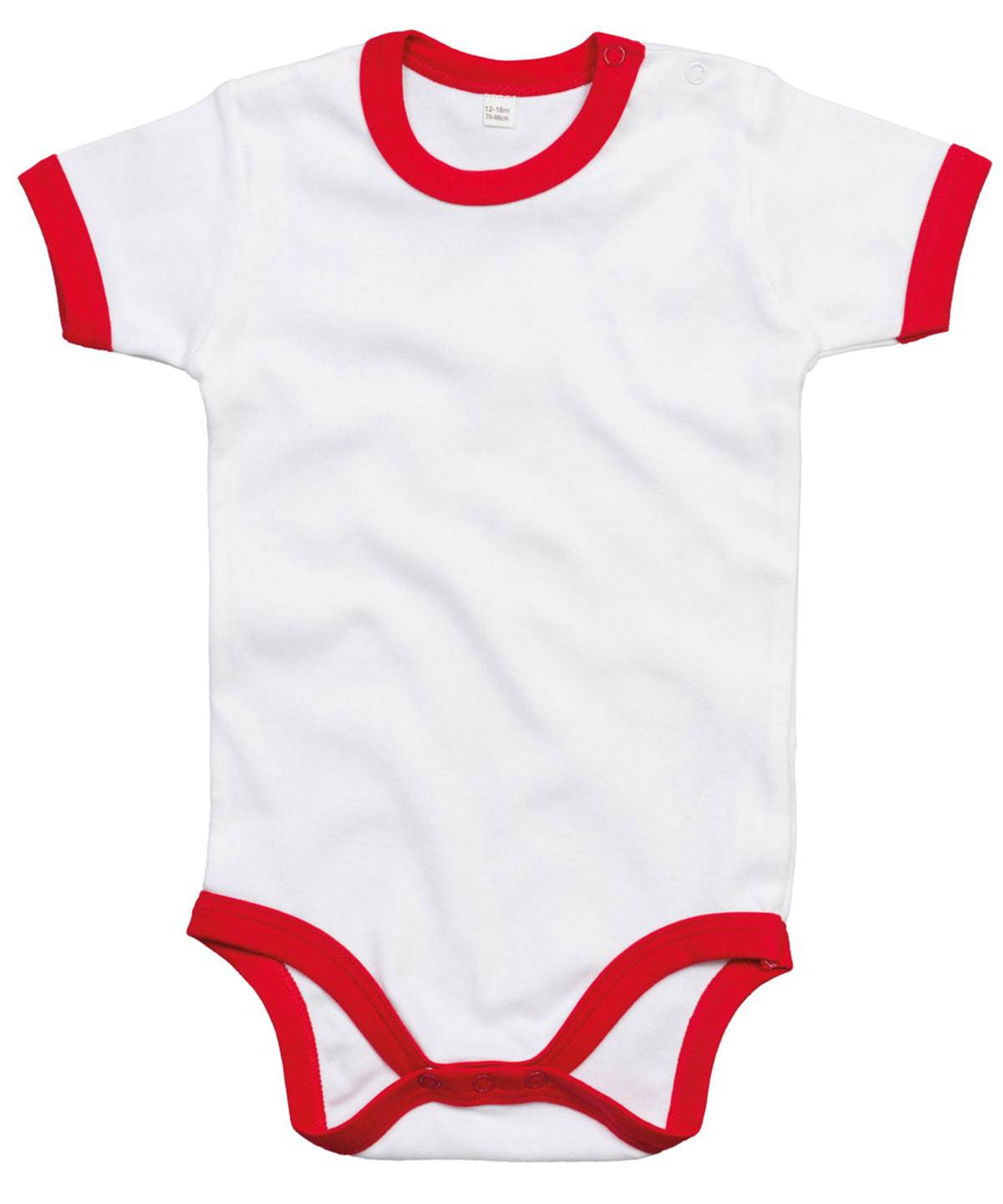 White/Red - Ringer bodysuit