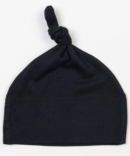 Black - Baby one-knot hat