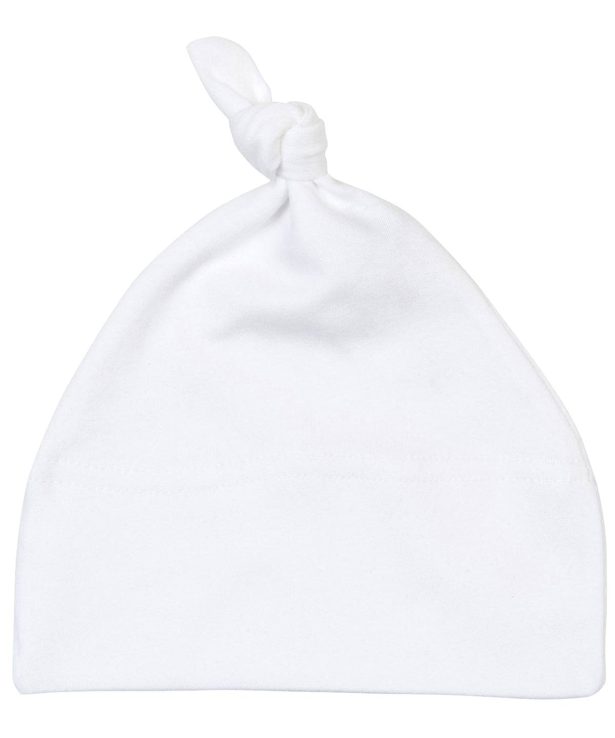 White - Baby one-knot hat