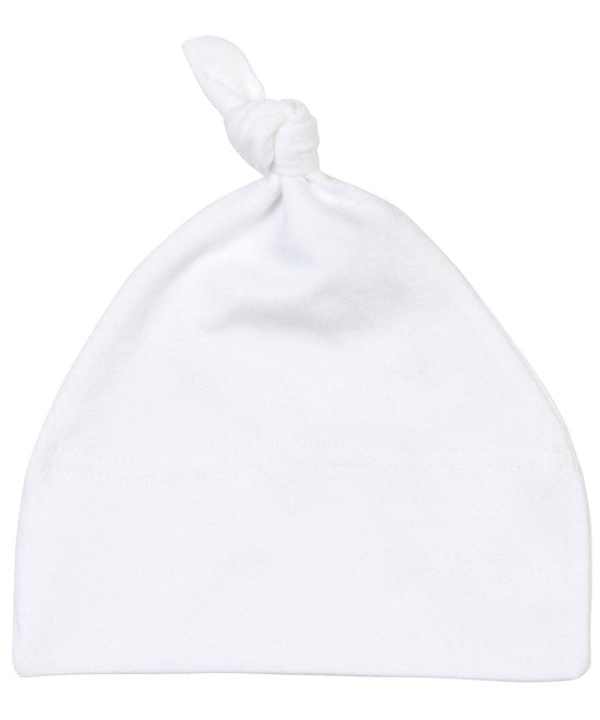 White - Baby one-knot hat