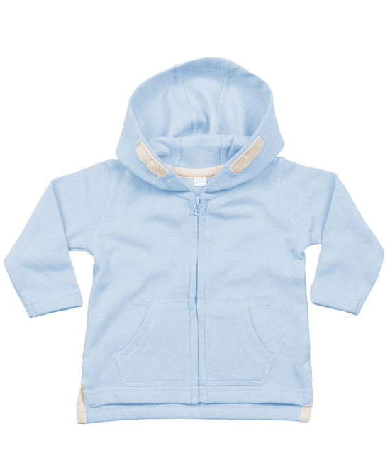 Dusty Blue - Baby zipped hoodie