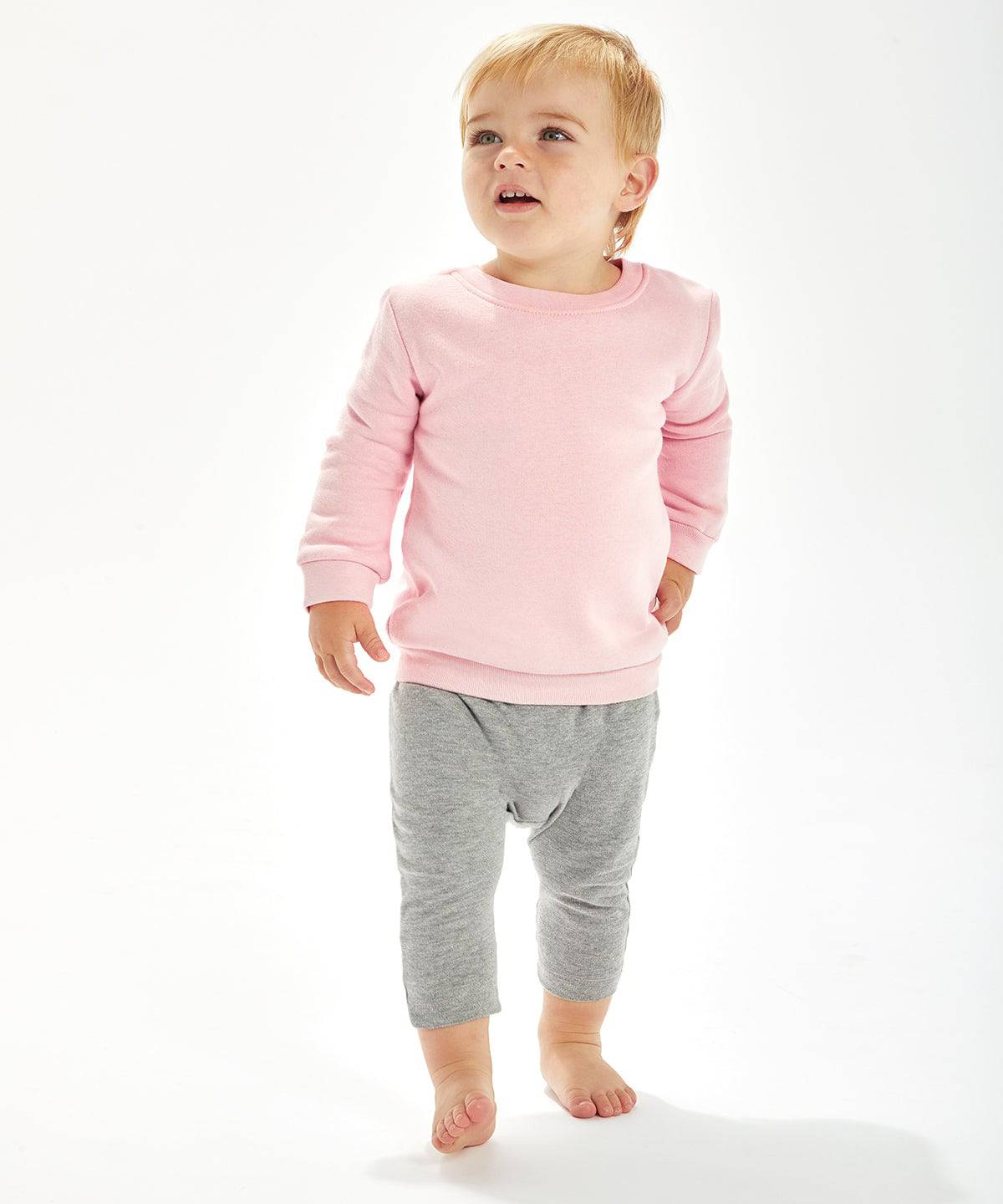 Heather Grey Melange - Baby essential sweatshirt