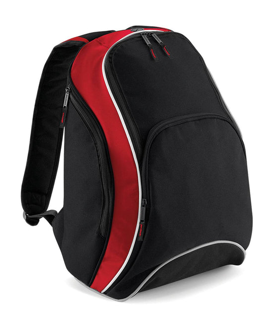 Schwarz/Klassisches Rot/Weiß – Teamwear-Rucksack