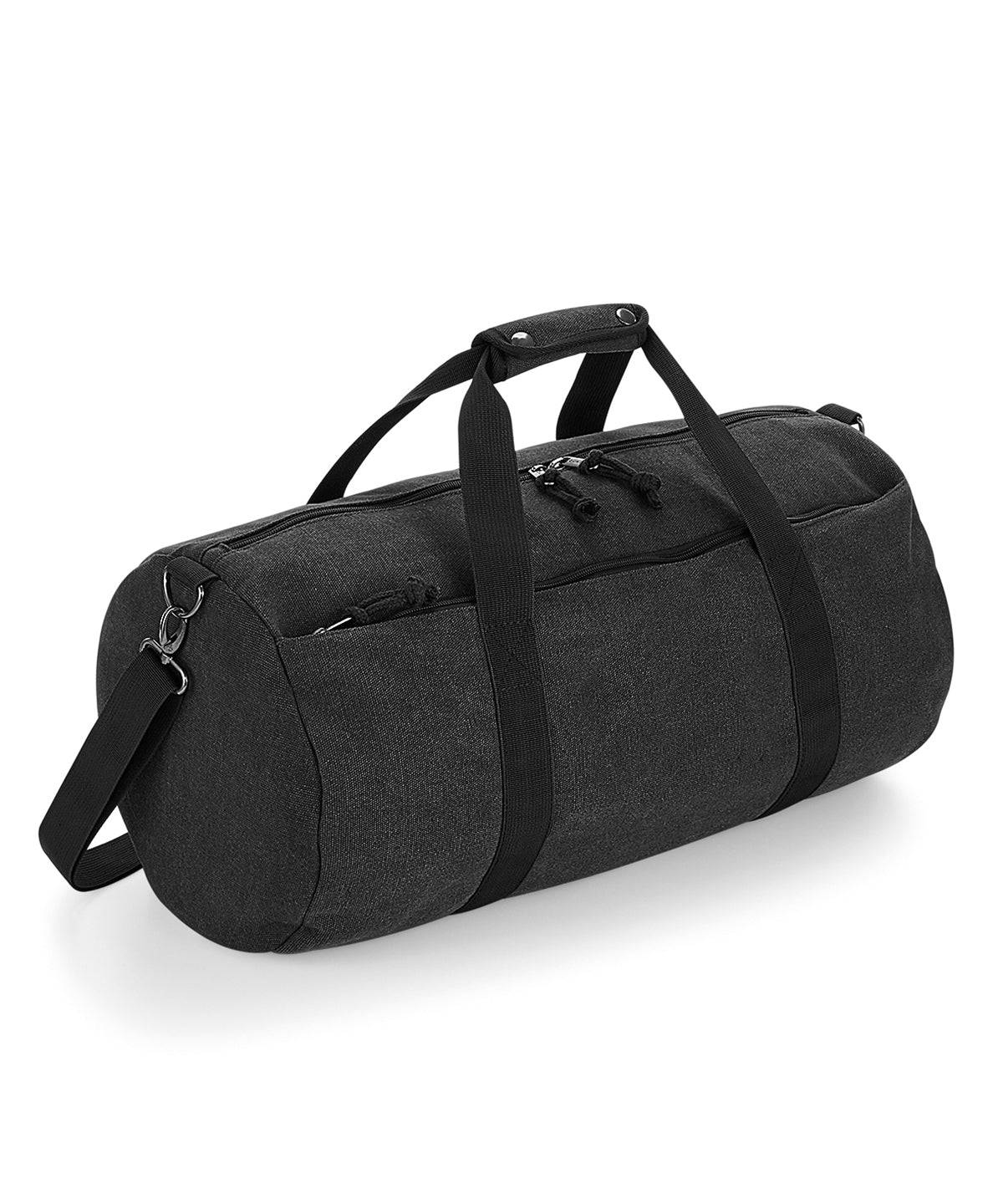 Vintage Black - Vintage canvas barrel bag - Garment Supplies ¦ Embroidery & Print Services