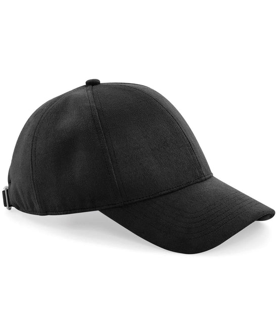 Load image into Gallery viewer, Black - Faux suede 6-panel cap
