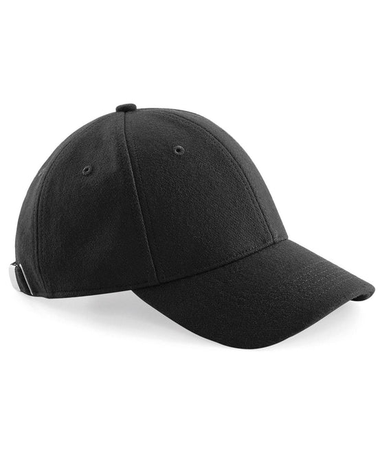 Load image into Gallery viewer, Black - Melton wool 6-panel cap
