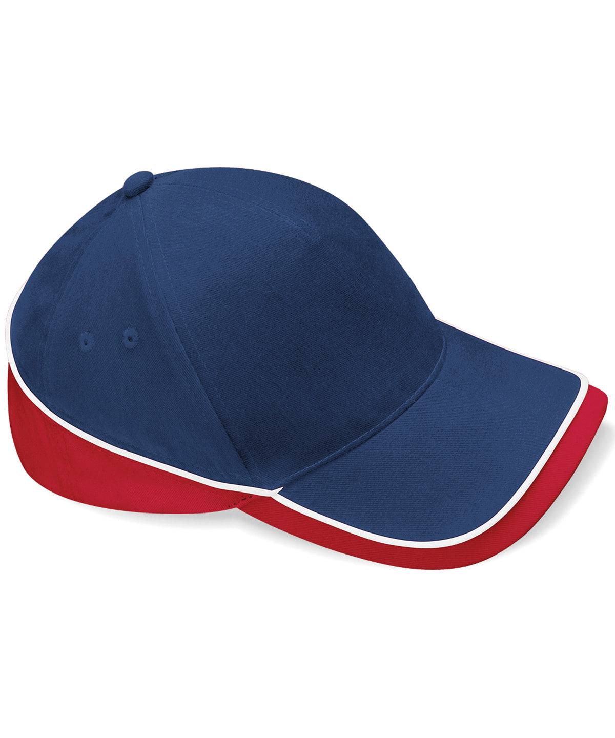 Französisches Marineblau/Klassisches Rot – Teamwear-Wettkampfkappe