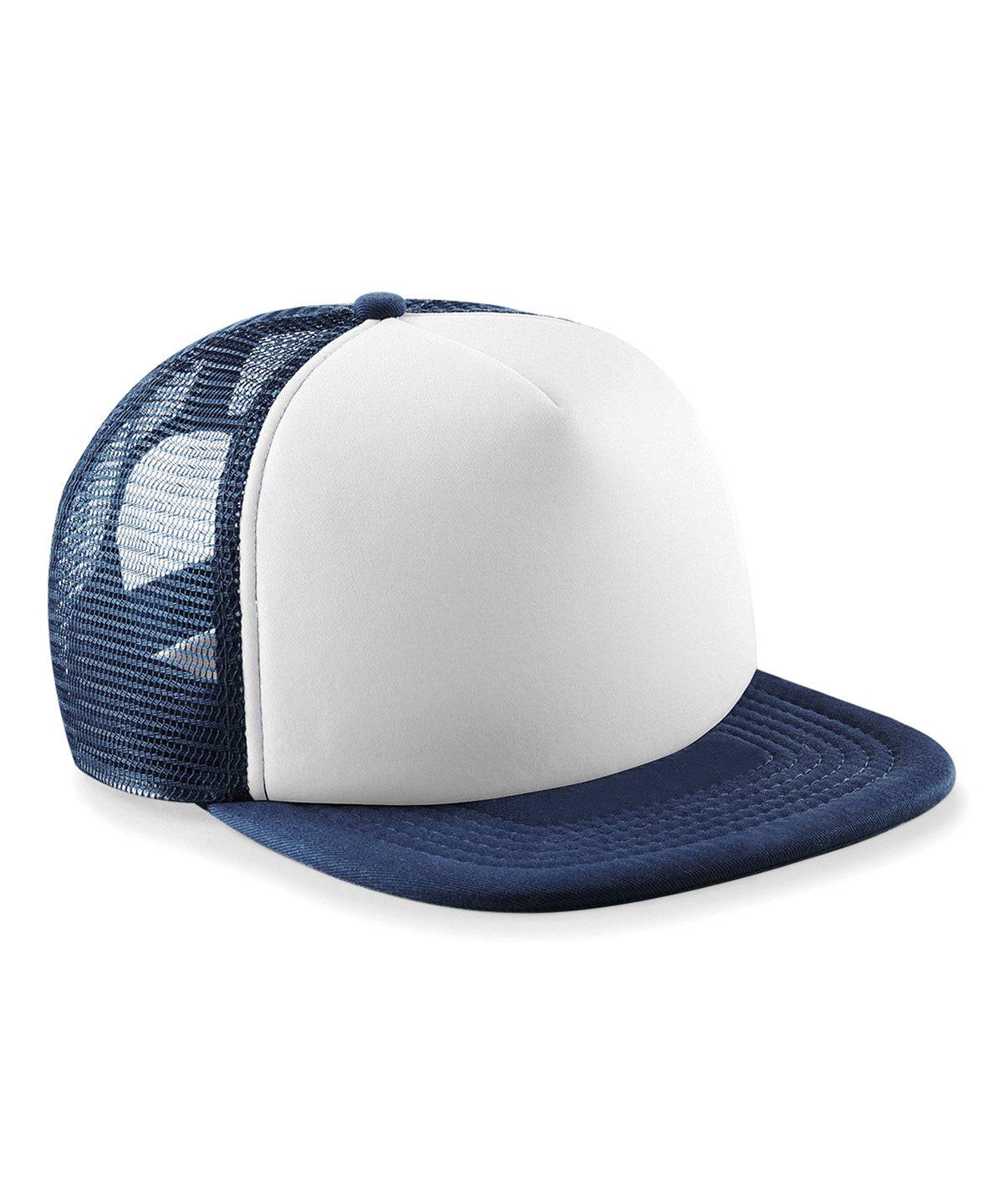 French Navy/White - Junior vintage snapback trucker - Garment Supplies ¦ Embroidery & Print Services