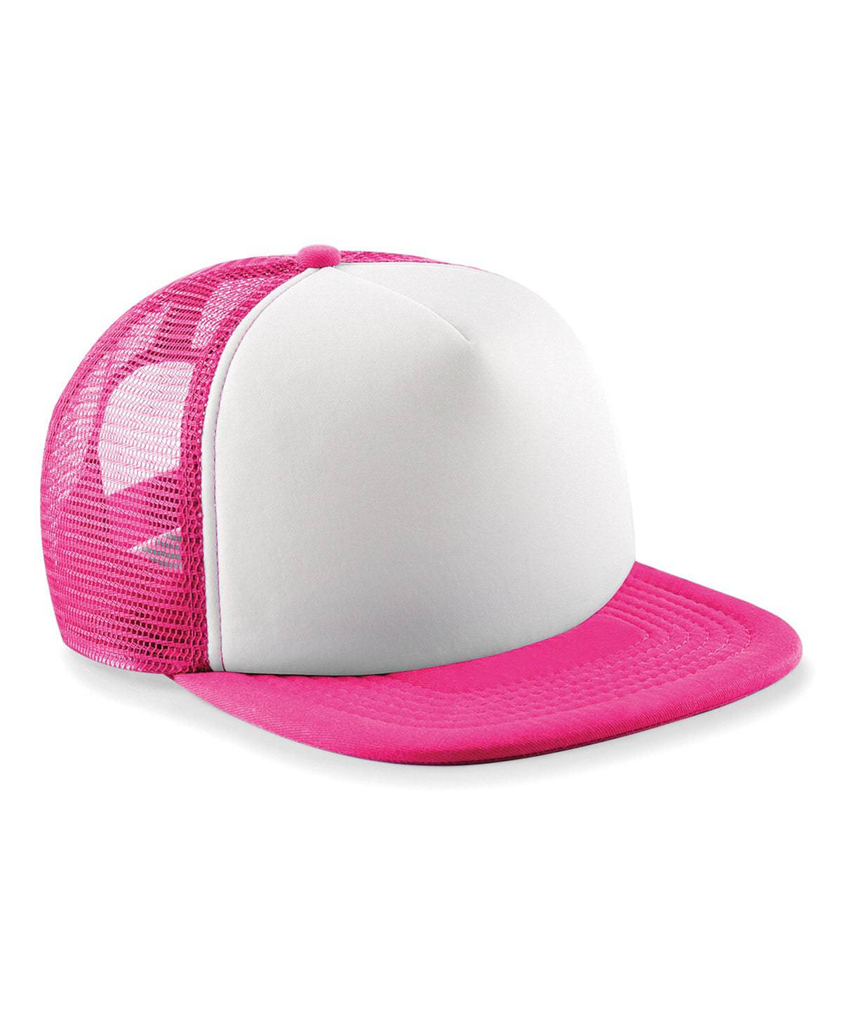 Fuchsia/White - Junior vintage snapback trucker - Garment Supplies ¦ Embroidery & Print Services