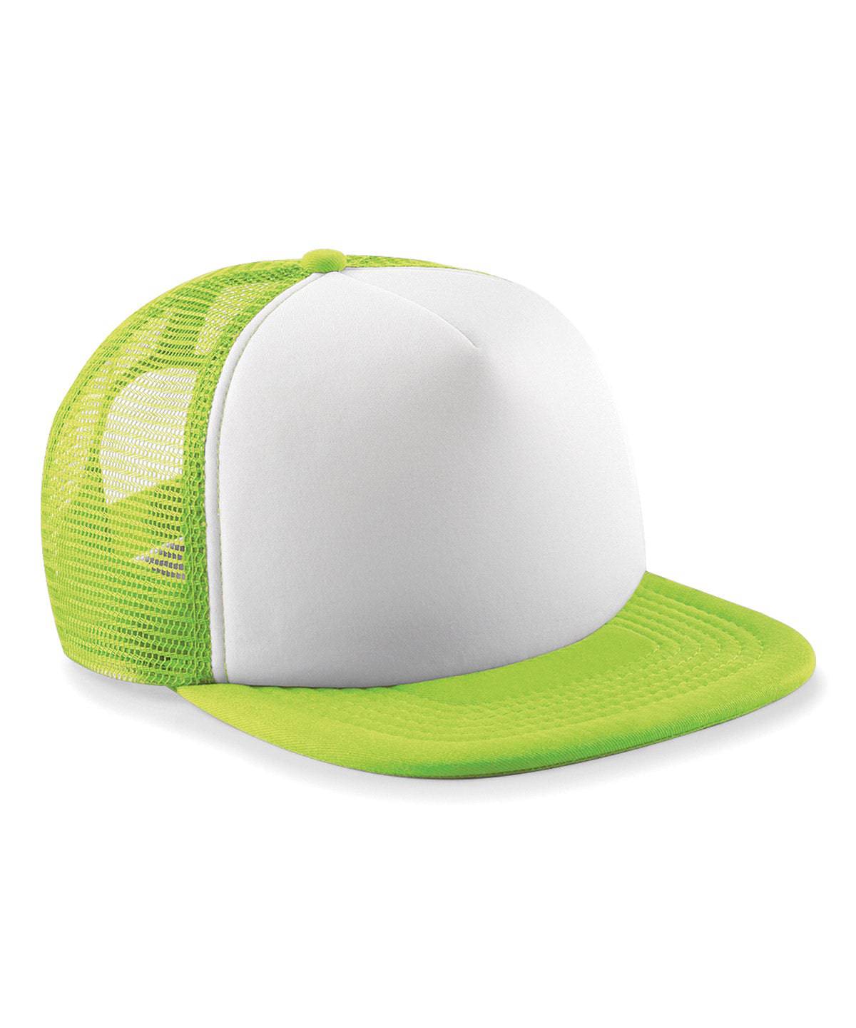 Lime Green/White - Junior vintage snapback trucker - Garment Supplies ¦ Embroidery & Print Services