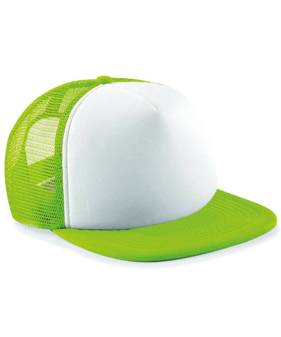 Load image into Gallery viewer, Lime Green/White - Vintage snapback trucker
