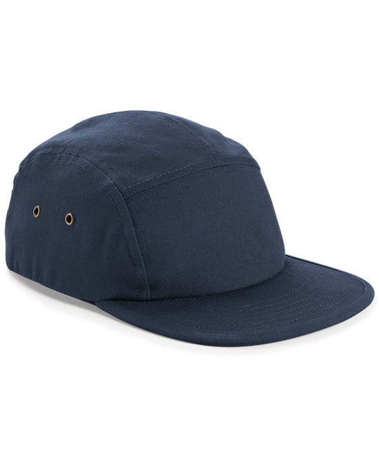 Load image into Gallery viewer, Navy - Canvas 5-panel camper cap
