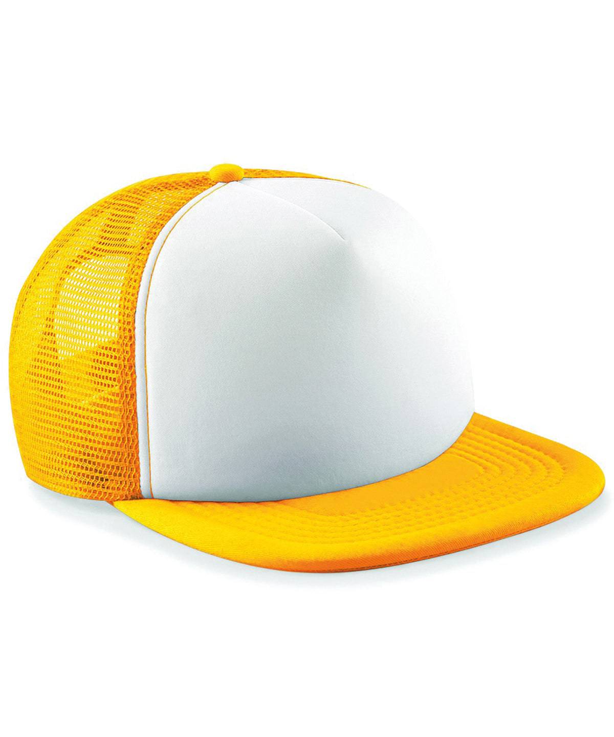 Sunflower/White - Vintage snapback trucker - Garment Supplies ¦ Embroidery & Print Services