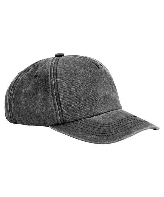 Vintage Black - Relaxed 5-panel vintage cap