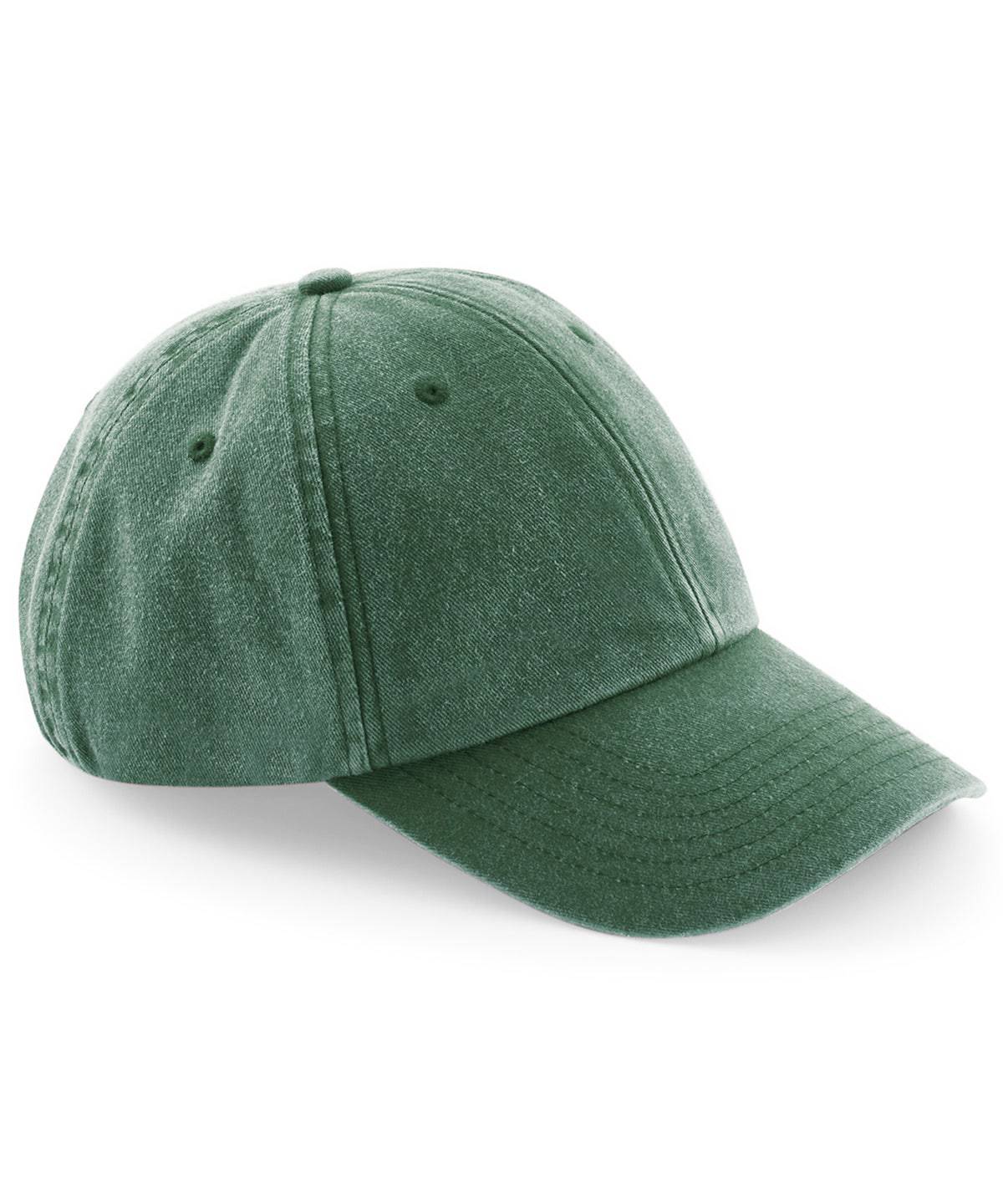 Vintage Bottle Green - Flache Vintage-Kappe