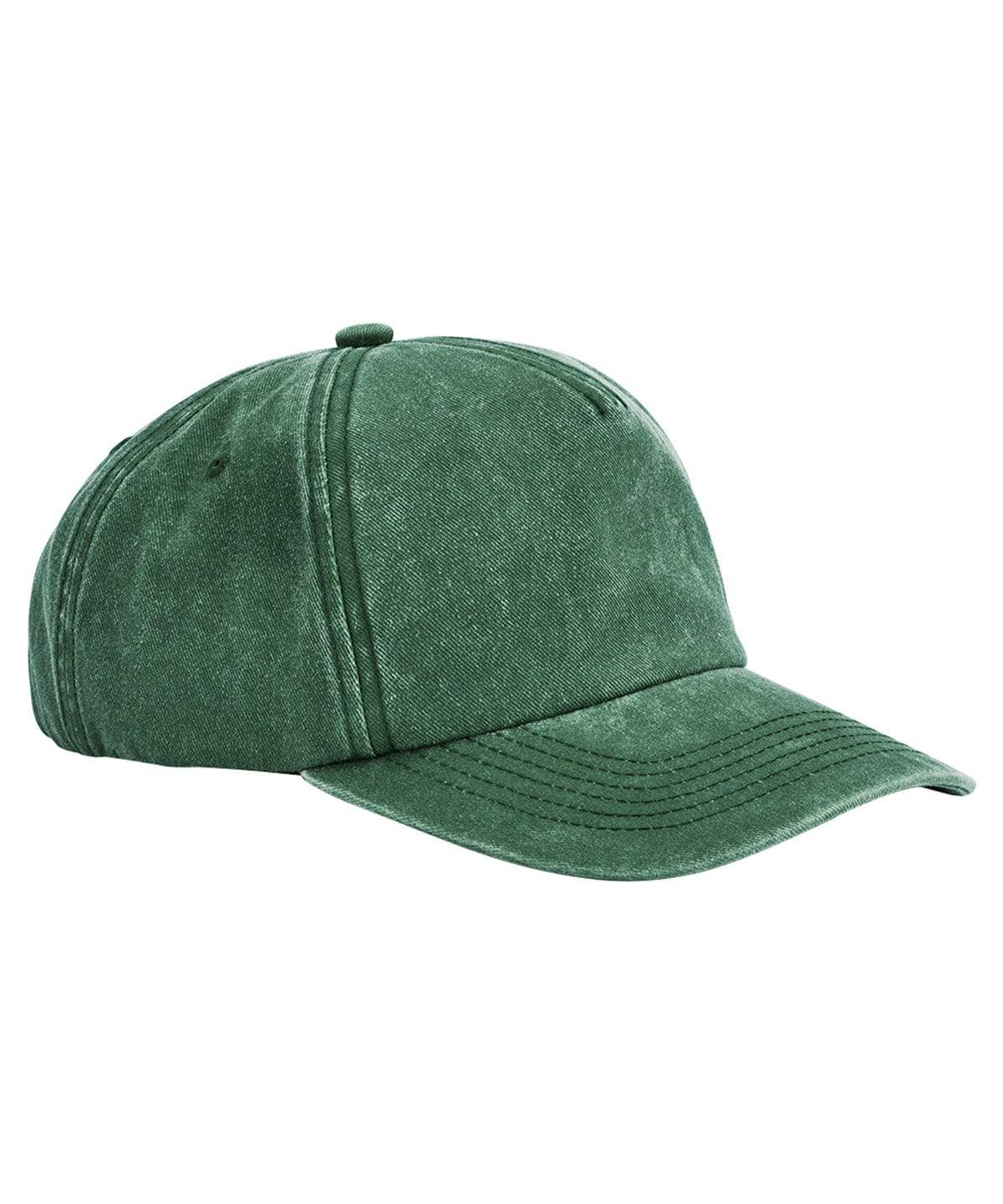 Vintage Bottle Green - Relaxed 5-panel vintage cap - Garment Supplies ¦ Embroidery & Print Services