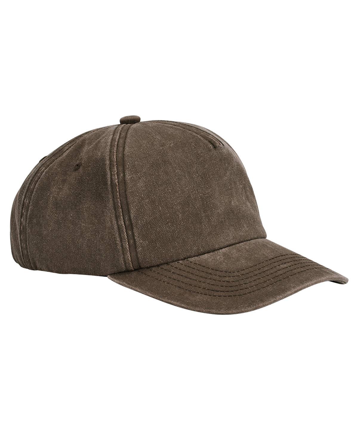 Vintage Brown - Relaxed 5-panel vintage cap - Garment Supplies ¦ Embroidery & Print Services