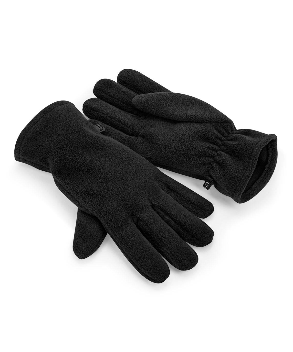 Black - Recycled fleece gloves